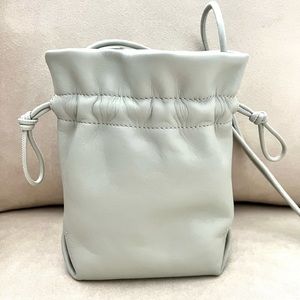 **SOLD** J.Crew Lisbon Leather Drawstring Bag - Faded Pistachio NWT